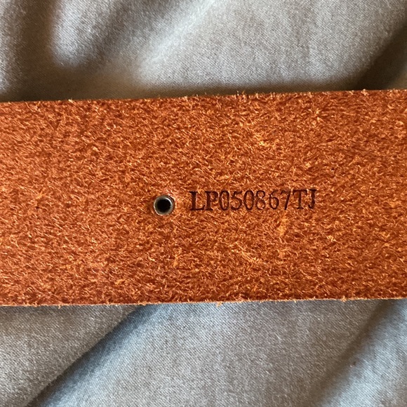 Linea Pelle Leather Belt Floral Gold - large - Picture 6 of 8